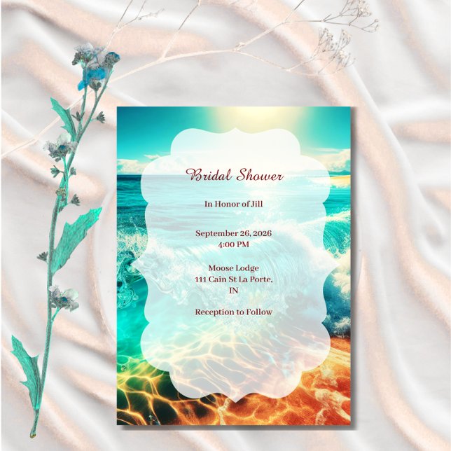 Invitación Minimalista Tropical para Despedida de  (Subido por el creador)