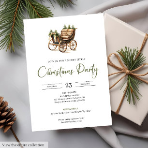 Invitación Minimalista Vintage Neutral Terroso Acogedor Navid