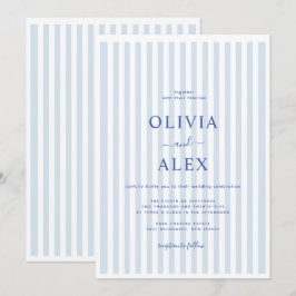 Invitación Minimalista y Chic Boda Personalizada Francesa Azu