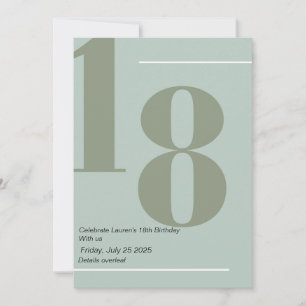 Invitación Minimalista y Elegante para Cumpleaños