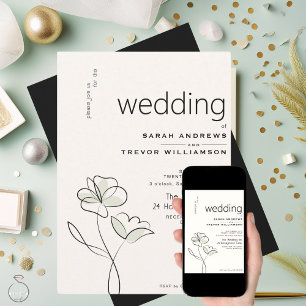 Invitación Minimalista y moderno aroma y fango