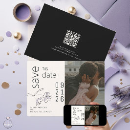 Invitación Minimalista y moderno plumaje y buff floral