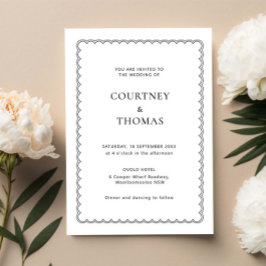 invitación minimalista y sencilla a la frontera de