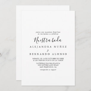 Invitación Minimalista y Sencilla de Nuestra Boda