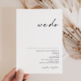 Invitación Minimalistas modernos hacemos Boda