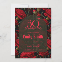 Invitación Minimalistic Carnation Flower Birthday Celebration