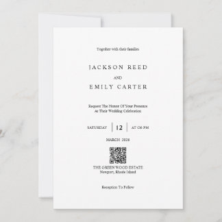 Invitación Minimalistic Modern Wedding Invitation Card