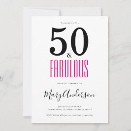 Invitación Mínimo 50 y fabulosa fiesta de cumpleaños 50 de co