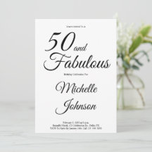 Mínimo 50 y fabuloso cumpleaños número 50