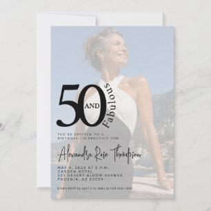 Invitación Mínimo 50 y fabuloso cumpleaños número 50