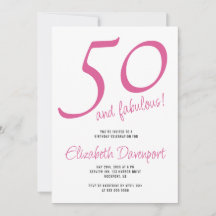 Mínimo 50 y Fabuloso Cumpleaños Rosa