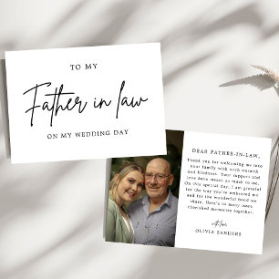 Invitación Mínimo a mi suegro el día de mi boda