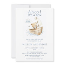 Mínimo Ahoy Es Un Niño Teddy Velero Baby Shower