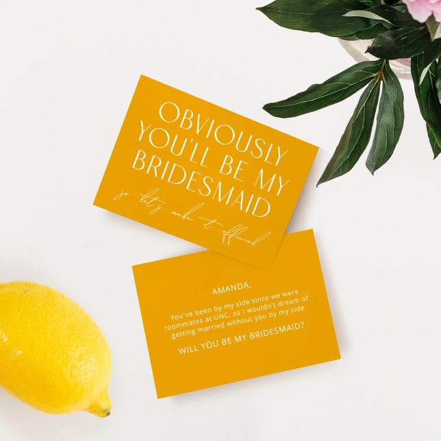 Invitación Mínimo Amarillo, Serás Mi Propuesta De La Novia (Subido por el creador)
