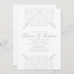 Invitación Mínimo Boda de arte bohemio manala