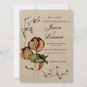 Invitación Mínimo de cosecha lineal de boho ruso