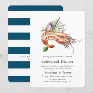 Invitación Mínimo ensayo de hierba de langosta Cena al estilo