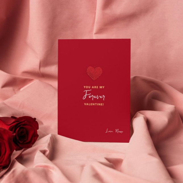 Invitación Mínimo Eres Mi San Valentín Eterno Corazón Rojo (Subido por el creador)