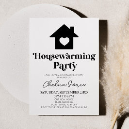 Invitación Mínimo Minimalista llano simple Fiesta para el cal
