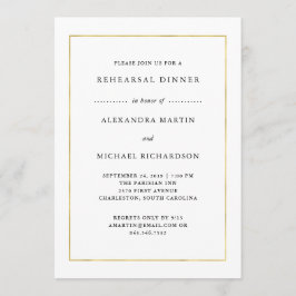 Invitación Mínimo moderno | Cena de ensayo de la frontera de 