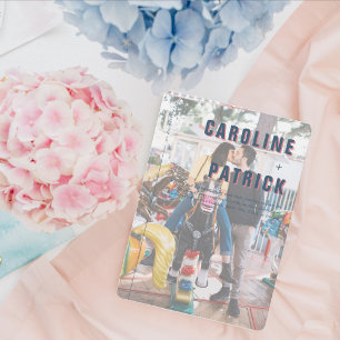 Invitación Mínimo moderno Detalles del Boda fotográfico y