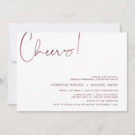 Invitación Mínimo moderno Ensayo de escritura borgoñona