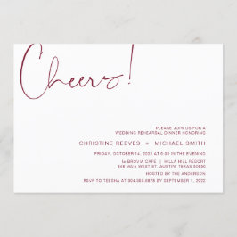 Invitación Mínimo moderno Ensayo de escritura borgoñona