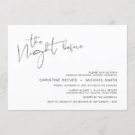 Invitación Mínimo moderno Ensayo de escritura casual Cena