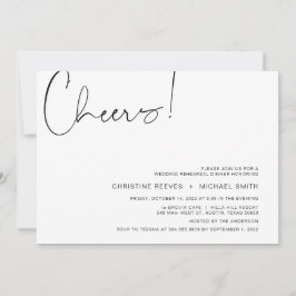 Invitación Mínimo moderno Ensayo de escritura casual Cena