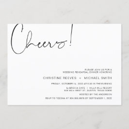 Invitación Mínimo moderno Ensayo de escritura casual Cena