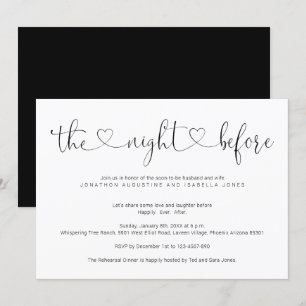 Invitación Mínimo Moderno La Noche Antes De La Cena Del Ensay