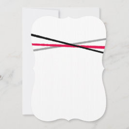 Invitación Mínimo Negro Rojo Gris
