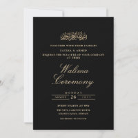 Mínimo negro Walima Ceremonia Boda musulmana