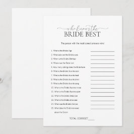 Invitación Mínimo Que Conoce El Juego De La Ducha Bridal