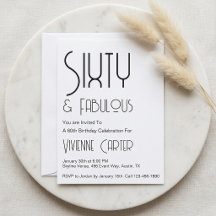 Mínimo Sesenta y Fabulosas Fiesta de Cumpleaños 60