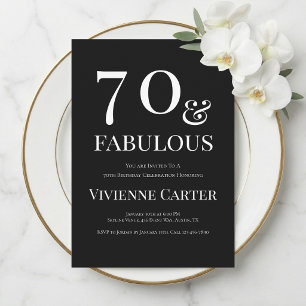 Invitación Mínimo Setenta y Fabuosa Fiesta de Cumpleaños 70