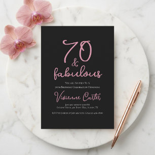 Invitación Mínimo Setenta y Fabuoso Cumpleaños 70