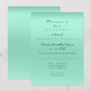 Invitación Mínimo Tiffany Mint Green Bridal Shower Cumpleaños