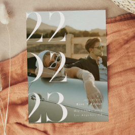 Invitación Mínimo y chic en negro y blanco Save the date