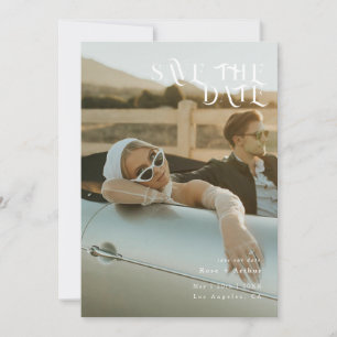 Invitación Mínimo y chic negro y blanco Save the date