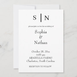 Invitación Mínimo y Moda | Boda blanco