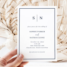 Mínimo y Moda | Boda fronterizo blanco y naval