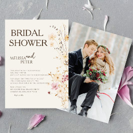 Invitación Mínimo y Moda | Boho Wildflower Bridal Shower