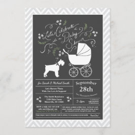 Invitación Ministra Schnauzer Baby Shower Neutral de género