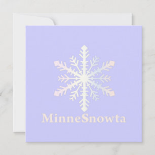 Invitación MinneSnowta con copo de nieve