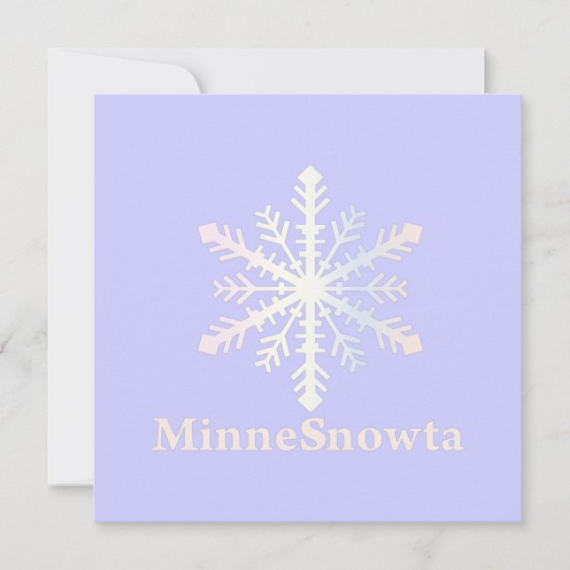 Invitación MinneSnowta con copo de nieve (Anverso)