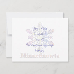 Invitación MinneSnowta con copo de nieve