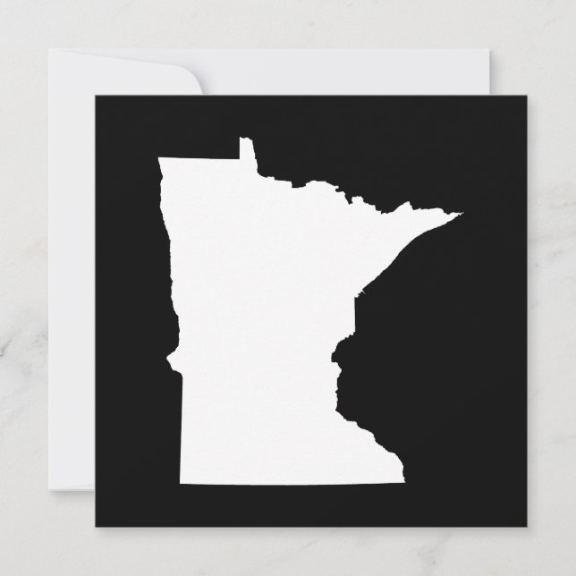 Invitación Minnesota en blanco y negro (Anverso)