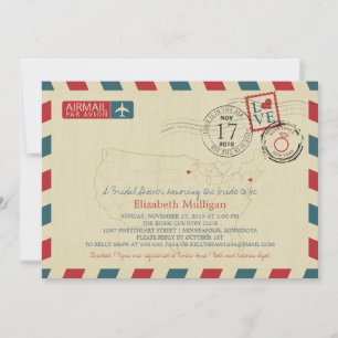 Invitación Minnesota y el Airmail de Nueva York   Bridal Show