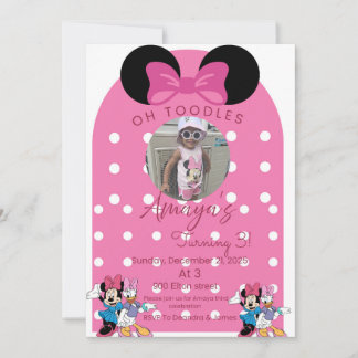Invitación Minnie Mouse birthday invitations theme